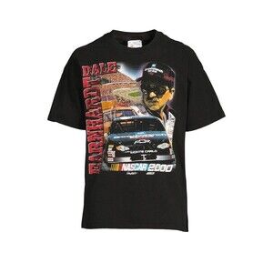 DALE EARNHARDT Vtg NASCAR 2000 Winston Cup Made In USA Graphic Tee, Black- Large